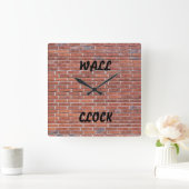 Brick 'Wall Clock' Vierkante Klok (Huis)