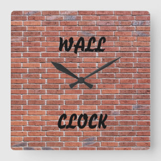 Brick 'Wall Clock' Vierkante Klok