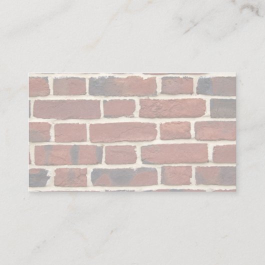 Brick Wall Construction Thema Visitekaartje (Achterkant)