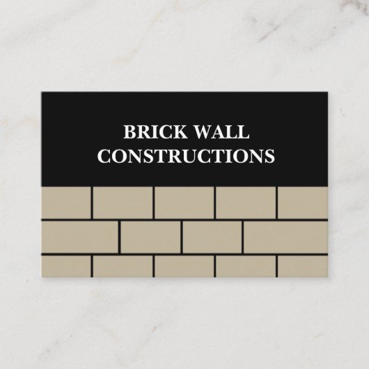 Brick Wall Construction Visitekaartje (Voorkant)