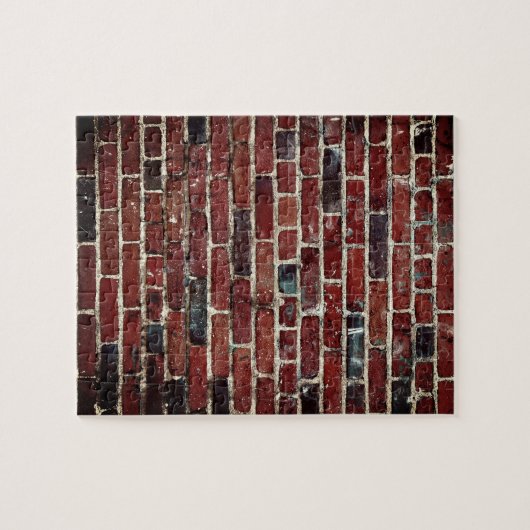 Brick Wall Cool Textielpatroon Legpuzzel (Horizontaal)