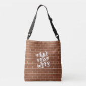Brick Wall Crossbody Bag met aangepaste tekst Tas (Achterkant)