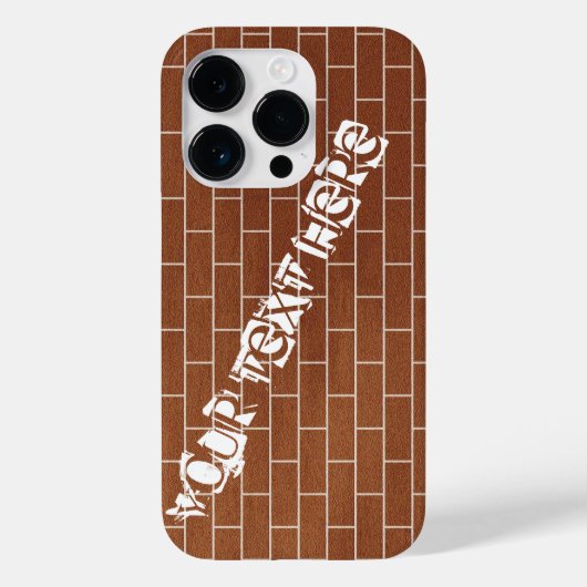Brick Wall Custom Tekst iPhone Case (Achterkant)