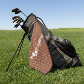 Brick Wall Design Golfhanddoek met aangepaste teks (Groen)