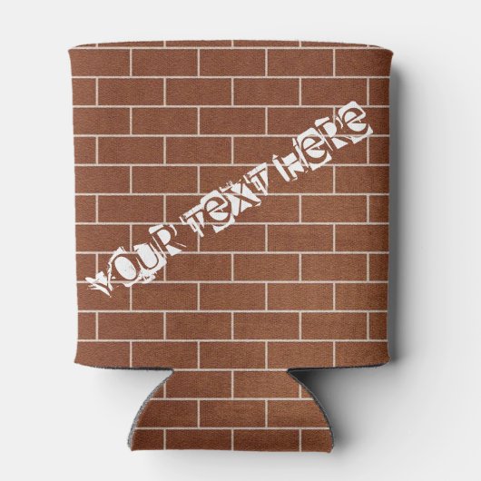 Brick Wall Design Koelbox met aangepaste tekst Blikjeskoeler (Achterkant)