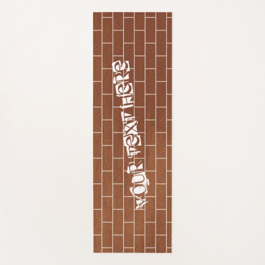 Brick Wall Design Yoga Mat Aangepaste tekst en let (Voorkant)