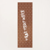 Brick Wall Design Yoga Mat Aangepaste tekst en let (Achterkant)