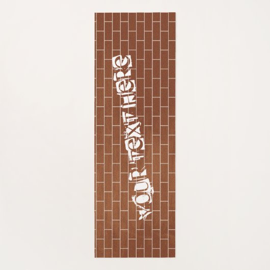 Brick Wall Design Yoga Mat Aangepaste tekst en let (Achterkant)