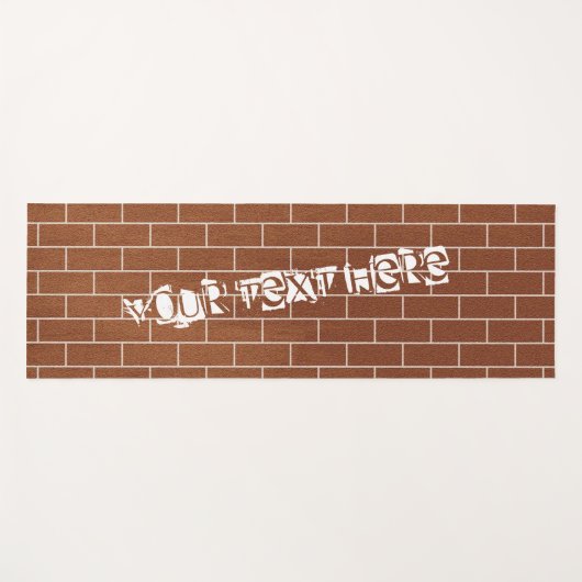 Brick Wall Design Yoga Mat Aangepaste tekst en let (Voorkant (horizontaal))