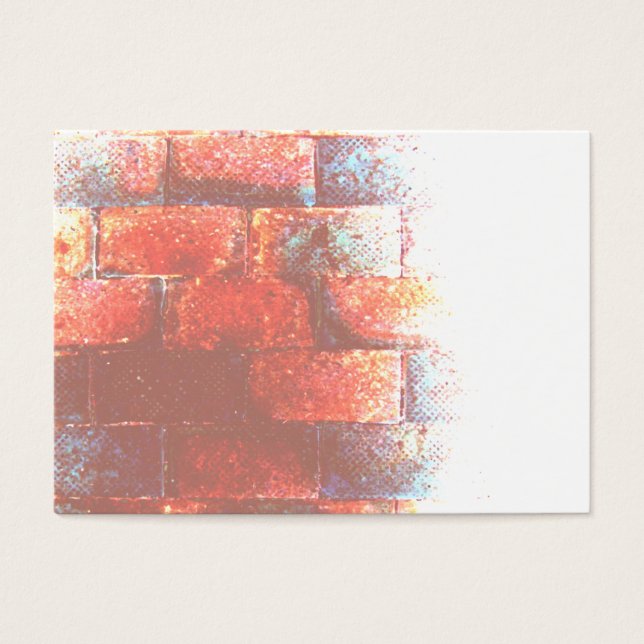 Brick Wall. Digitale kunst. Visitekaartje (Voorkant)