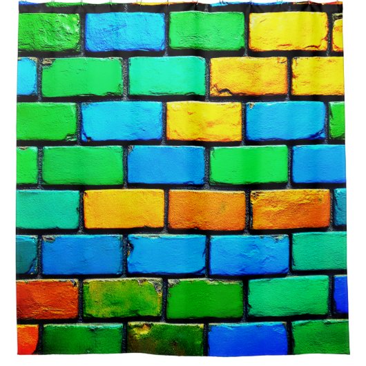 Brick Wall Douchegordijn (Voorkant)