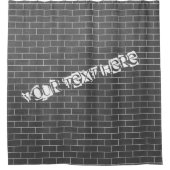 Brick Wall Douchegordijn met aangepaste tekst (Voorkant)