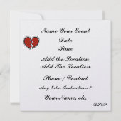 Brick Wall (Echtscheiding - Nieuw Huis ?) Uitnodig Kaart (Achterkant)