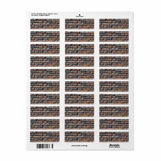 Brick Wall Etiket (Full Sheet)