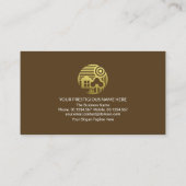 Brick Wall Faux Gold Home Border Builder Handyman Visitekaartje (Achterkant)