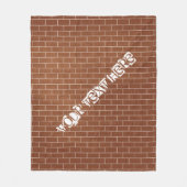Brick Wall Fleece Deken met aangepaste tekst (Voorkant)