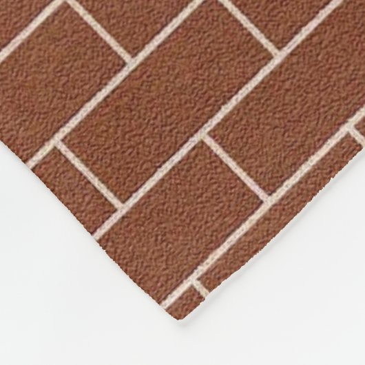 Brick Wall Fleece Deken met aangepaste tekst (Hoek)