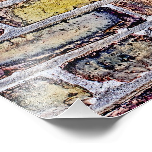 Brick Wall Foto Afdruk (Hoek)