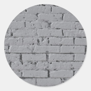 Brick Wall Gekleurd grijs Ronde Sticker
