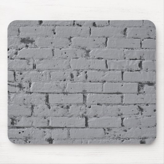 Brick Wall Geschilderd Licht Grijs Muismat (Voorkant)