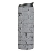 Brick Wall Geschilderd Licht Grijs Thermosbeker (Gedraaid links)