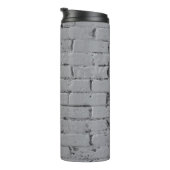 Brick Wall Geschilderd Licht Grijs Thermosbeker (Geroteerd rechts)