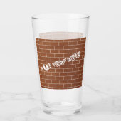 Brick Wall Glass met aangepaste tekst Glas (Achterkant)
