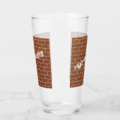 Brick Wall Glass met aangepaste tekst Glas (Links)