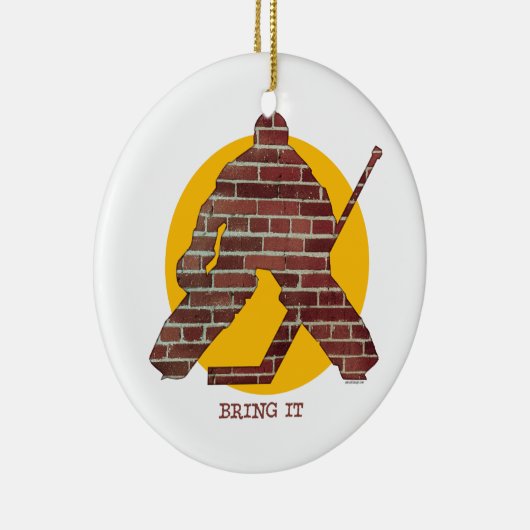 Brick Wall Goalie Keramisch Ornament (Rechts)