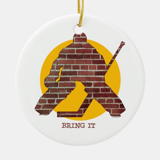 Brick Wall Goalie Keramisch Ornament (Voorkant)