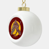 Brick Wall Goalie Keramische Bal Ornament (Rechts)