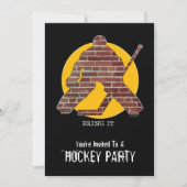 Brick Wall Goalie Party uitnodiging (Voorkant)