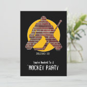 Brick Wall Goalie Party uitnodiging (Staand voorkant)