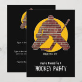 Brick Wall Goalie Party uitnodiging (Voorkant / Achterkant)