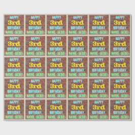 Brick Wall Graffiti geïnspireerd 3e verjaardag + n Cadeaupapier