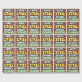 Brick Wall Graffiti geïnspireerd op 17e verjaardag Cadeaupapier