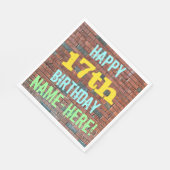 Brick Wall Graffiti geïnspireerd op 17e verjaardag Servetten (Hoek)