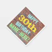 Brick Wall Graffiti geïnspireerd op 30e verjaardag Servetten (Hoek)