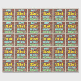 Brick Wall Graffiti geïnspireerd op 31ste verjaard Cadeaupapier