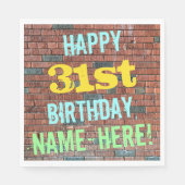 Brick Wall Graffiti geïnspireerd op 31ste verjaard Servet (Voorkant)