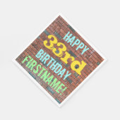 Brick Wall Graffiti geïnspireerd op 33e verjaardag Servet (Hoek)