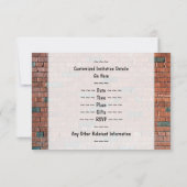 Brick Wall Graffiti geïnspireerd op 34e verjaardag Kaart (Achterkant)