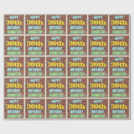 Brick Wall Graffiti geïnspireerd op 36e verjaardag Cadeaupapier