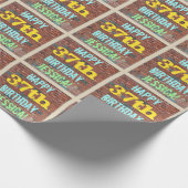 Brick Wall Graffiti geïnspireerd op 37e verjaardag Cadeaupapier (Hoek)