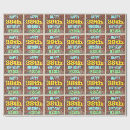 Brick Wall Graffiti geïnspireerd op 38e verjaardag Cadeaupapier