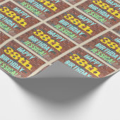 Brick Wall Graffiti geïnspireerd op 38e verjaardag Cadeaupapier (Hoek)