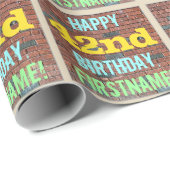 Brick Wall Graffiti geïnspireerd op 42e verjaardag Cadeaupapier (Rol Hoek)