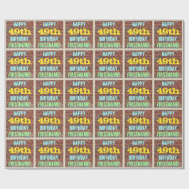 Brick Wall Graffiti geïnspireerd op 49e verjaardag Cadeaupapier
