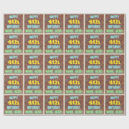 Brick Wall Graffiti geïnspireerd op 4e verjaardag  Cadeaupapier