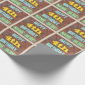 Brick Wall Graffiti geïnspireerd op 4e verjaardag  Cadeaupapier (Hoek)